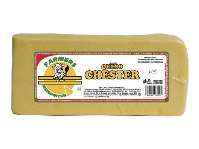 BARRA IMITACIÓN QUESO CHESTER FARMERS MENONITEN 3,3 kg