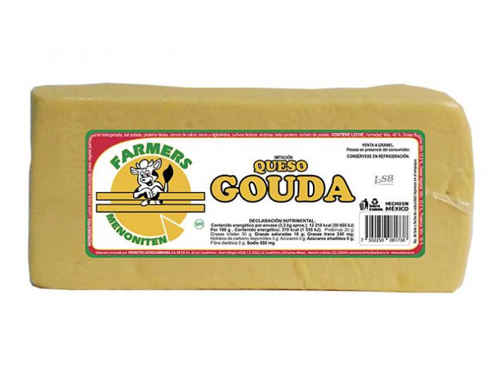 BARRA IMITACIÓN QUESO GOUDA FARMERS MENONITEN 3,3 kg