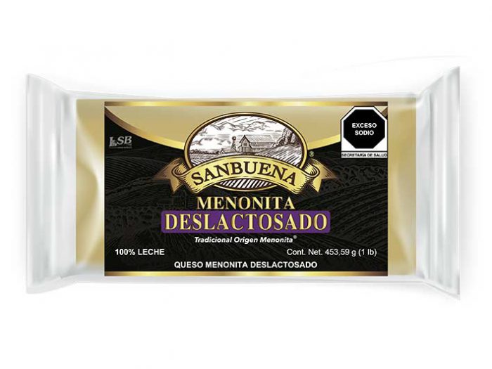 CUADRITO QUESO MENOITA DESLACTOSADO SANBUENA 453,59 g 1 lb pz