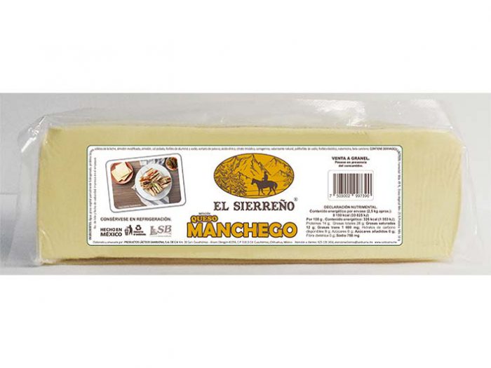 BARRA IMITACIÓN QUESO MANCHEGO EL SIERREÑO 2,5 kg