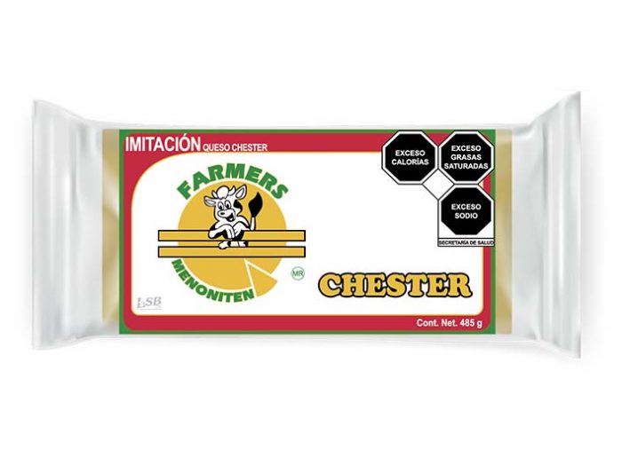 CUADRITO IMITACIÓN QUESO CHESTER FARMERS MENONITEN 485 g pz