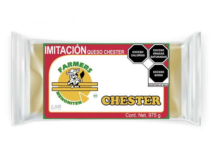 MEDIA BARRA IMITACIÓN QUESO CHESTER FARMERS MENONITEN 975 g pz